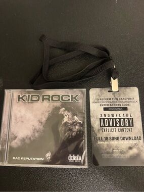 Kid Rock Bad Reputation CD with Black Lanyard and Snowflake Download Card